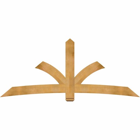 Ekena Millwork Davenport Rough Sawn Timber Gable Bracket, Western Red Cedar, 96"W x 40"H x 2"D x 6"F, 10/12 Pitch GBW096X40X0206DAV00RWR